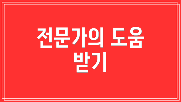 전문가의 도움 받기