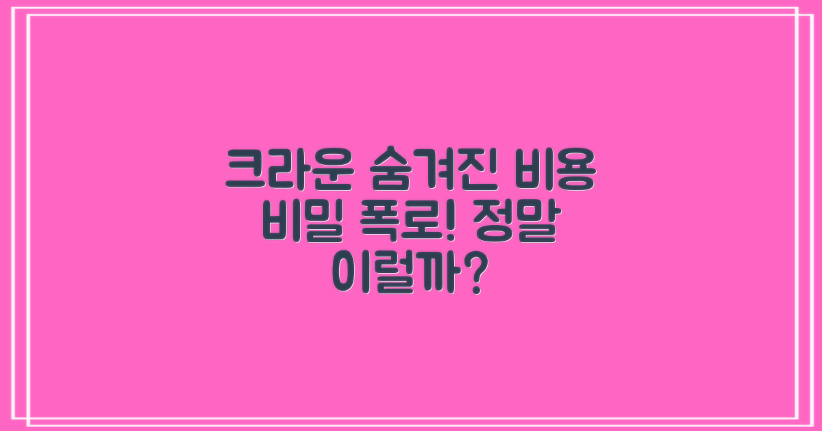 크라운 비용, 숨겨진 비밀은?