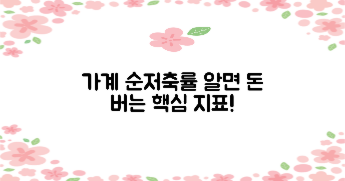 가계 순저축률의 정의