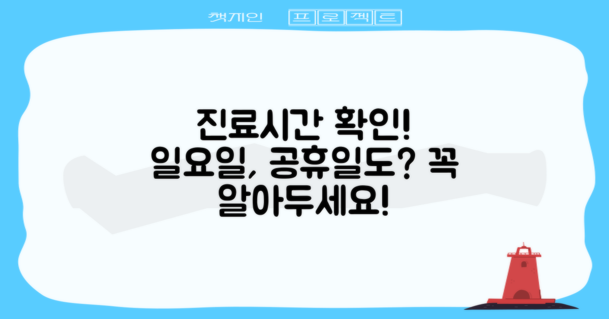 진료시간, 일요일 공휴일도 확인 필수?
