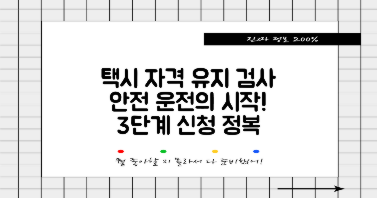 택시운전 자격 유지 검사, 안전 운전의 시작! 3단계 신청 절차 완전 정복