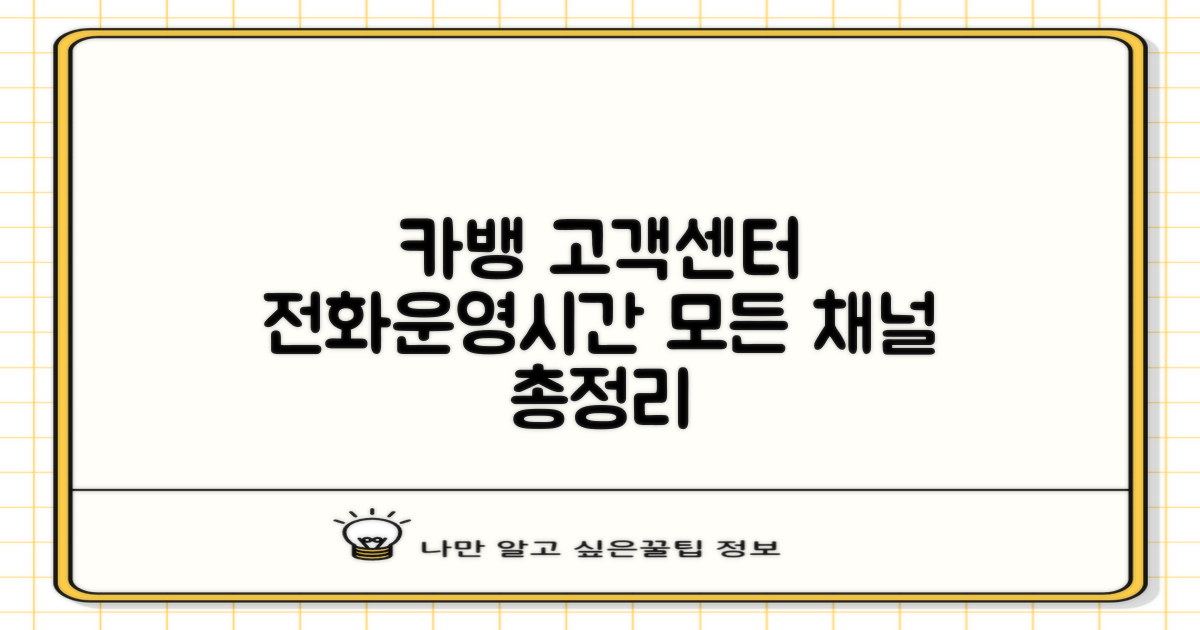 카카오뱅크 고객센터 전화번호와 운영시간 완벽 가이드: 3가지 주요 문의 채널