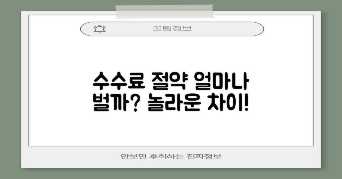 수수료 절약, 얼마나 될까?