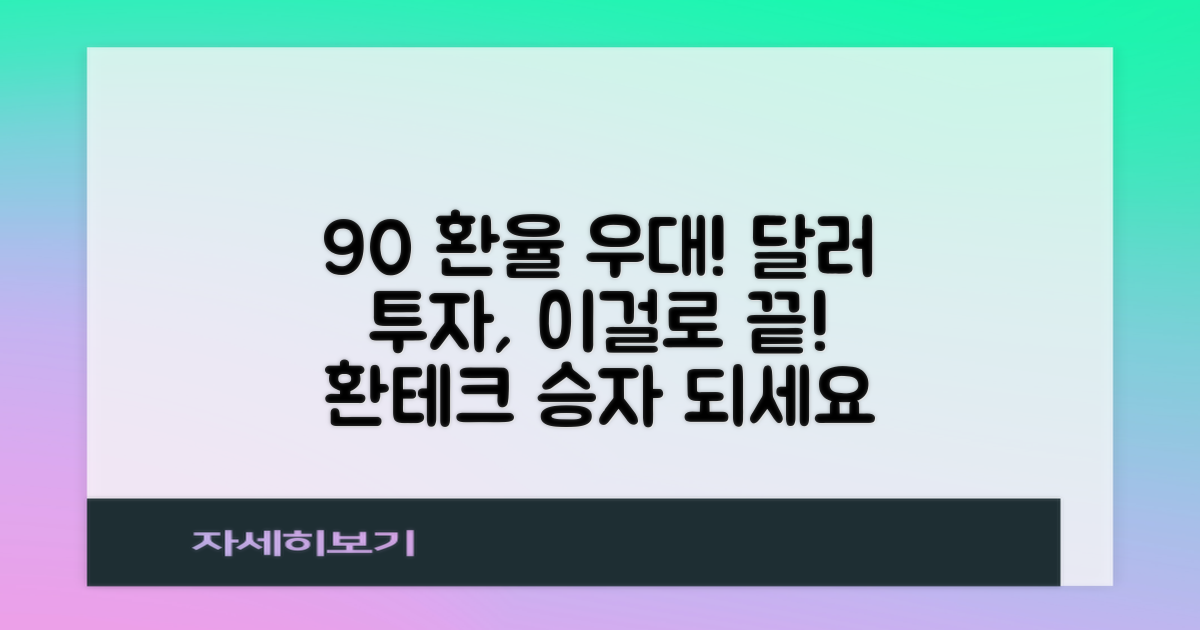 한국투자증권 달러환전 수수료 90% 우대, 똑똑한 환테크 전략